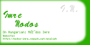 imre modos business card